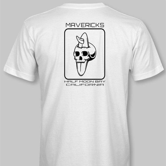 Mavericks Half Moon Bay California T-Shirt surf surfing beach north coast - Picture 5 of 11